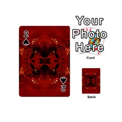 Red Abstract Playing Cards 54 (mini)  by Celenk