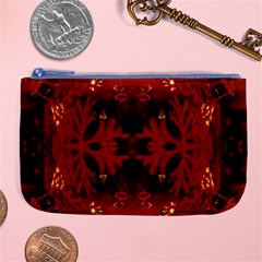 Red Abstract Large Coin Purse by Celenk