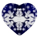 The Effect Of Light  Very Vivid Colours  Fragment Frame Pattern Heart Ornament (Two Sides) Front