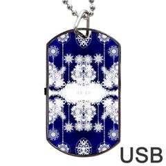 The Effect Of Light  Very Vivid Colours  Fragment Frame Pattern Dog Tag Usb Flash (two Sides) by Celenk