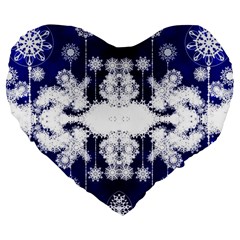 The Effect Of Light  Very Vivid Colours  Fragment Frame Pattern Large 19  Premium Heart Shape Cushions by Celenk