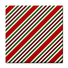 Christmas Color Stripes Tile Coasters by Celenk