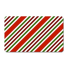 Christmas Color Stripes Magnet (rectangular) by Celenk