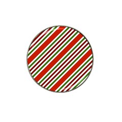 Christmas Color Stripes Hat Clip Ball Marker (4 Pack) by Celenk