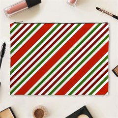 Christmas Color Stripes Cosmetic Bag (xl) by Celenk