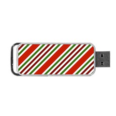 Christmas Color Stripes Portable Usb Flash (one Side) by Celenk