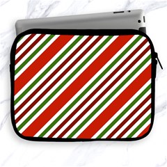 Christmas Color Stripes Apple Ipad 2/3/4 Zipper Cases by Celenk