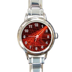 A Christmas Light Painting Round Italian Charm Watch by Celenk