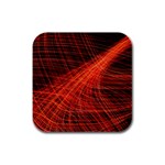 A Christmas Light Painting Rubber Square Coaster (4 pack)  Front