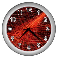 A Christmas Light Painting Wall Clocks (silver)  by Celenk