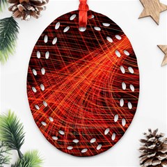 A Christmas Light Painting Ornament (oval Filigree) by Celenk