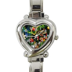 Decoration Christmas Celebration Gold Heart Italian Charm Watch by Celenk