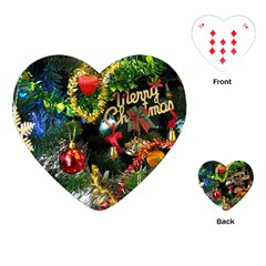 Decoration Christmas Celebration Gold Playing Cards (heart)  by Celenk