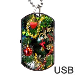 Decoration Christmas Celebration Gold Dog Tag Usb Flash (two Sides) by Celenk