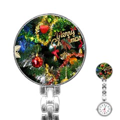 Decoration Christmas Celebration Gold Stainless Steel Nurses Watch by Celenk