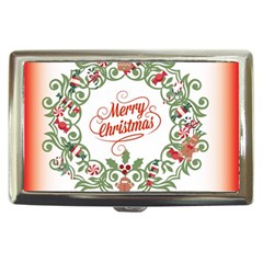 Merry Christmas Wreath Cigarette Money Cases by Celenk