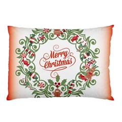 Merry Christmas Wreath Pillow Case by Celenk