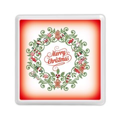 Merry Christmas Wreath Memory Card Reader (square)  by Celenk