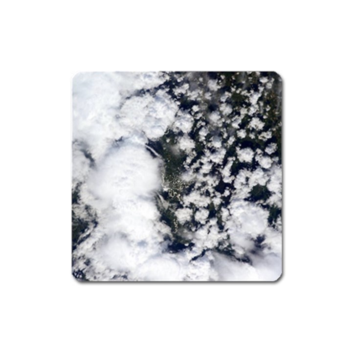 Earth Right Now Square Magnet