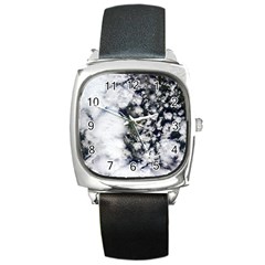 Earth Right Now Square Metal Watch by Celenk