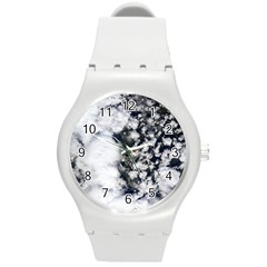 Earth Right Now Round Plastic Sport Watch (m) by Celenk