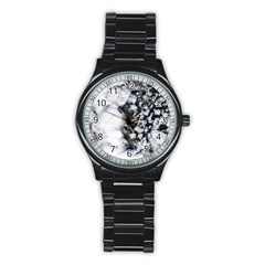 Earth Right Now Stainless Steel Round Watch by Celenk