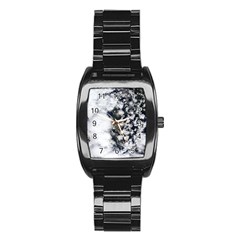 Earth Right Now Stainless Steel Barrel Watch by Celenk