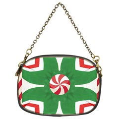 Candy Cane Kaleidoscope Chain Purses (two Sides)  by Celenk