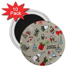 Beautiful Design Christmas Seamless Pattern 2.25  Magnets (10 pack)  Front