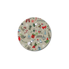 Beautiful Design Christmas Seamless Pattern Golf Ball Marker by Celenk