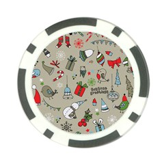 Beautiful Design Christmas Seamless Pattern Poker Chip Card Guard by Celenk