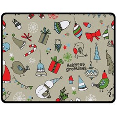 Beautiful Design Christmas Seamless Pattern Fleece Blanket (medium)  by Celenk