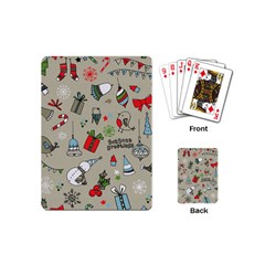 Beautiful Design Christmas Seamless Pattern Playing Cards (mini)  by Celenk