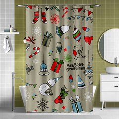 Beautiful Design Christmas Seamless Pattern Shower Curtain 48  X 72  (small)  by Celenk