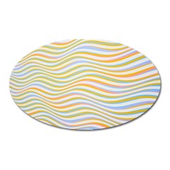 Art Abstract Colorful Colors Oval Magnet by Celenk