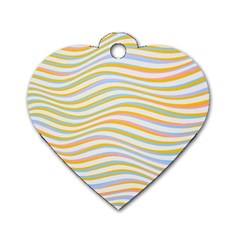 Art Abstract Colorful Colors Dog Tag Heart (two Sides) by Celenk