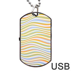 Art Abstract Colorful Colors Dog Tag Usb Flash (one Side) by Celenk