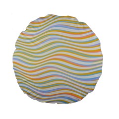 Art Abstract Colorful Colors Standard 15  Premium Flano Round Cushions by Celenk