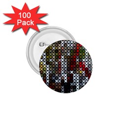 Christmas Cross Stitch Background 1 75  Buttons (100 Pack)  by Celenk