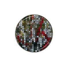 Christmas Cross Stitch Background Hat Clip Ball Marker by Celenk