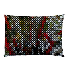 Christmas Cross Stitch Background Pillow Case by Celenk