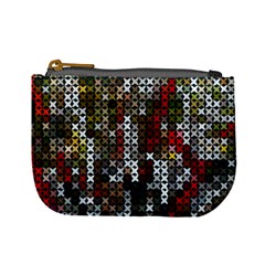 Christmas Cross Stitch Background Mini Coin Purses by Celenk