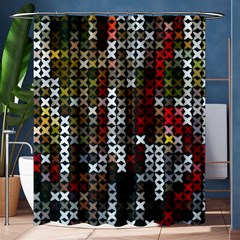 Christmas Cross Stitch Background Shower Curtain 60  X 72  (medium)  by Celenk