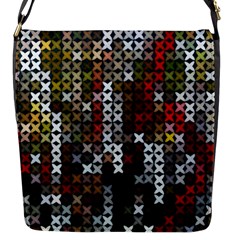 Christmas Cross Stitch Background Flap Messenger Bag (s) by Celenk