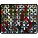 Christmas Cross Stitch Background Double Sided Fleece Blanket (Medium)  58.8 x47.4  Blanket Front