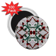 Christmas Paper 2 25  Magnets (100 Pack)  by Celenk