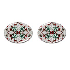 Christmas Paper Cufflinks (oval) by Celenk