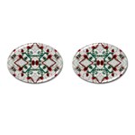 Christmas Paper Cufflinks (Oval) Front(Pair)