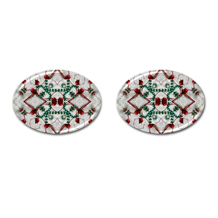 Christmas Paper Cufflinks (Oval)