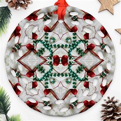 Christmas Paper Ornament (round Filigree) by Celenk